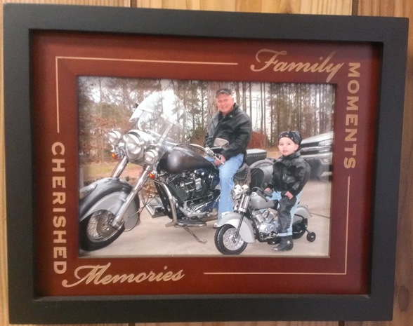 Matching bikes on wall of Clarks Auto Clinic